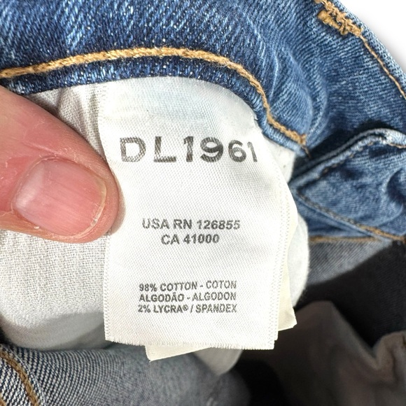 DL1961 Emilie Straight Ultra High Rise Vintage 31" Jeans, Dark Oasis, Size 30 - Picture 11 of 15